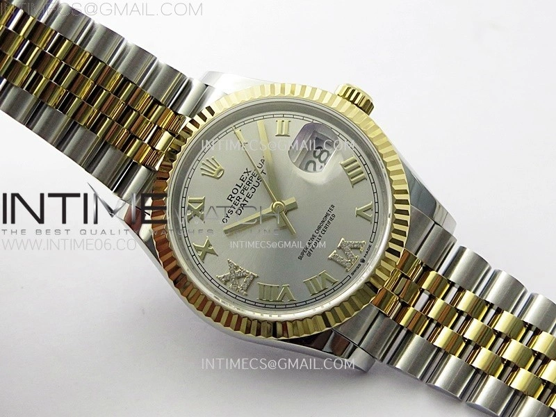 DateJust 36MM 126233 SS YG APSF 1:1 Best Edition Silver Dial Roman Markers on SS YG Jubilee Bracelet SA3235