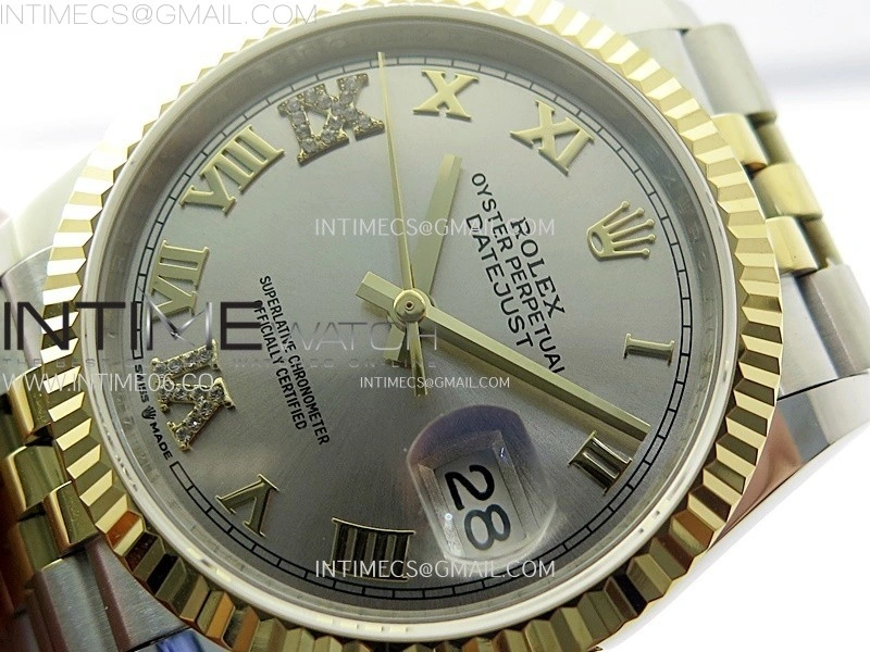 DateJust 36MM 126233 SS YG APSF 1:1 Best Edition Silver Dial Roman Markers on SS YG Jubilee Bracelet SA3235
