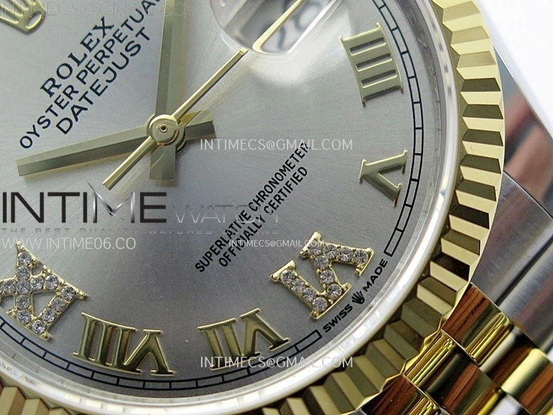DateJust 36MM 126233 SS YG APSF 1:1 Best Edition Silver Dial Roman Markers on SS YG Jubilee Bracelet SA3235