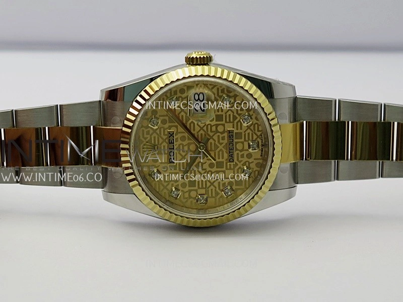 DateJust 126233 36mm 904L SS YG AR+F 1:1 Best Edition Gold Jubilee Dial Diamond Marker On Oyster Bracelet DD3235