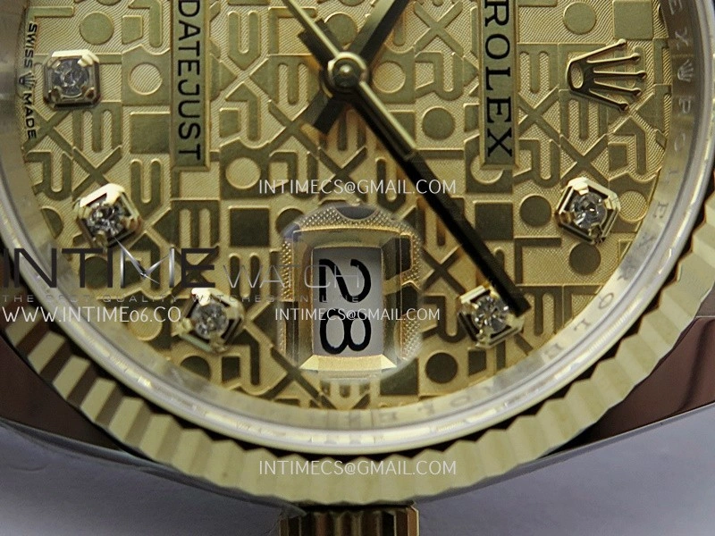 DateJust 126233 36mm 904L SS YG AR+F 1:1 Best Edition Gold Jubilee Dial Diamond Marker On Oyster Bracelet DD3235