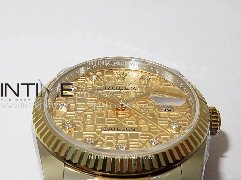 DateJust 126233 36mm 904L SS YG AR+F 1:1 Best Edition Gold Jubilee Dial Diamond Marker On Oyster Bracelet DD3235