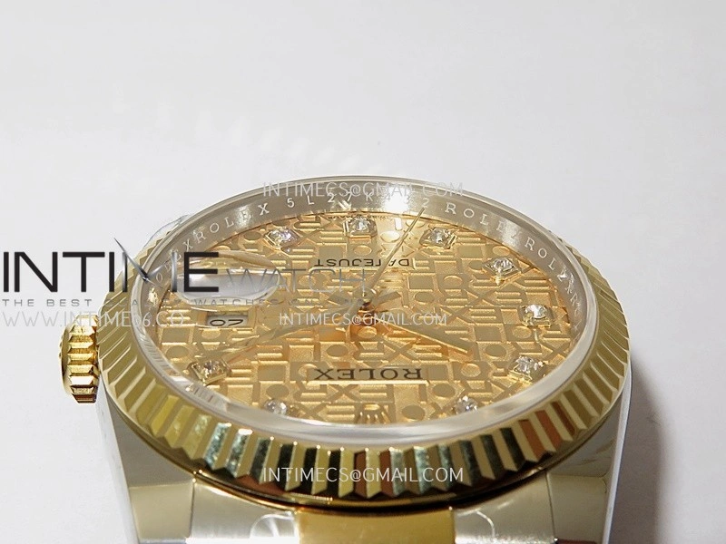 DateJust 126233 36mm 904L SS YG AR+F 1:1 Best Edition Gold Jubilee Dial Diamond Marker On Oyster Bracelet DD3235