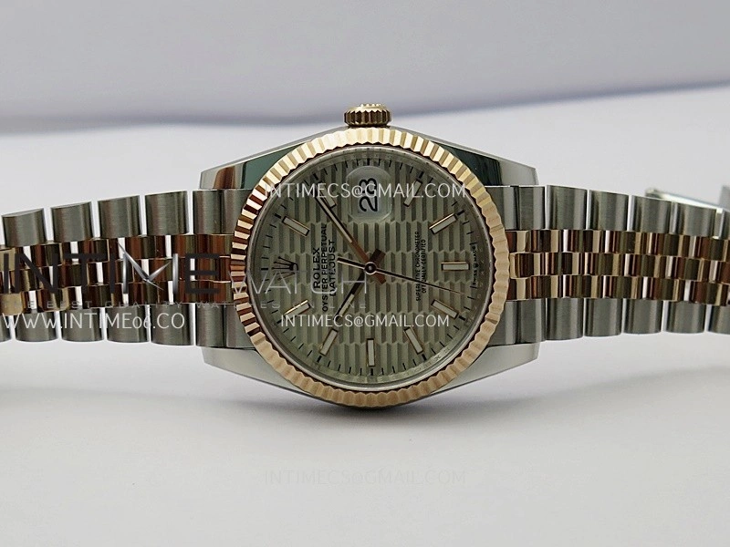 DateJust 126233 36mm 904L SS RG AR+F 1:1 Best Edition Silver Fluted Dial Stick Marker On Jubilee Bracelet DD3235