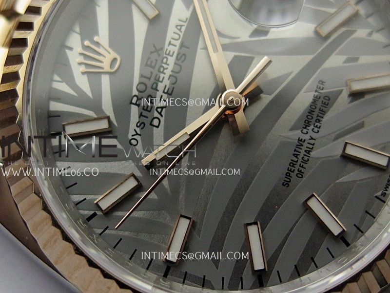 DateJust 126233 36mm 904L SS RG AR+F 1:1 Best Edition Silver Leaves Dial Stick Marker On Jubilee Bracelet DD3235