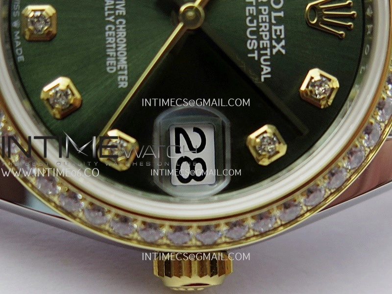 DateJust 31mm 904L SS YG AR+F Best Edition Green Dial Diamond Marker On 904L SS YG Jubilee Bracelet A2236