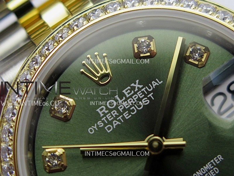 DateJust 31mm 904L SS YG AR+F Best Edition Green Dial Diamond Marker On 904L SS YG Jubilee Bracelet A2236