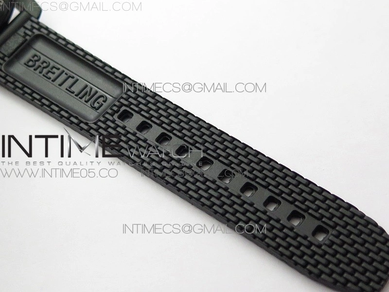 SuperOcean 42mm AB2010 DLC RG B50 1:1 Best Edition Black Dial Black Ceramic Bezel on Black Rubber strap A2824