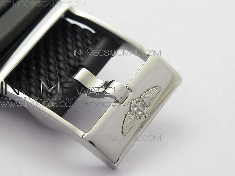 SuperOcean 42mm AB2010 SS RG B50 1:1 Best Edition Black Dial Black Ceramic Bezel on Black Rubber strap A2824