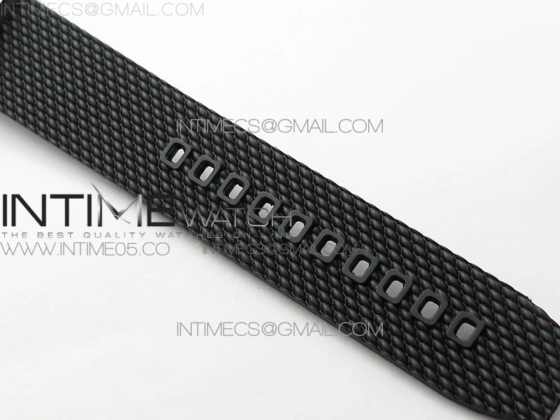 SuperOcean 42mm AB2010 SS RG B50 1:1 Best Edition Black Dial Black Ceramic Bezel on Black Rubber strap A2824