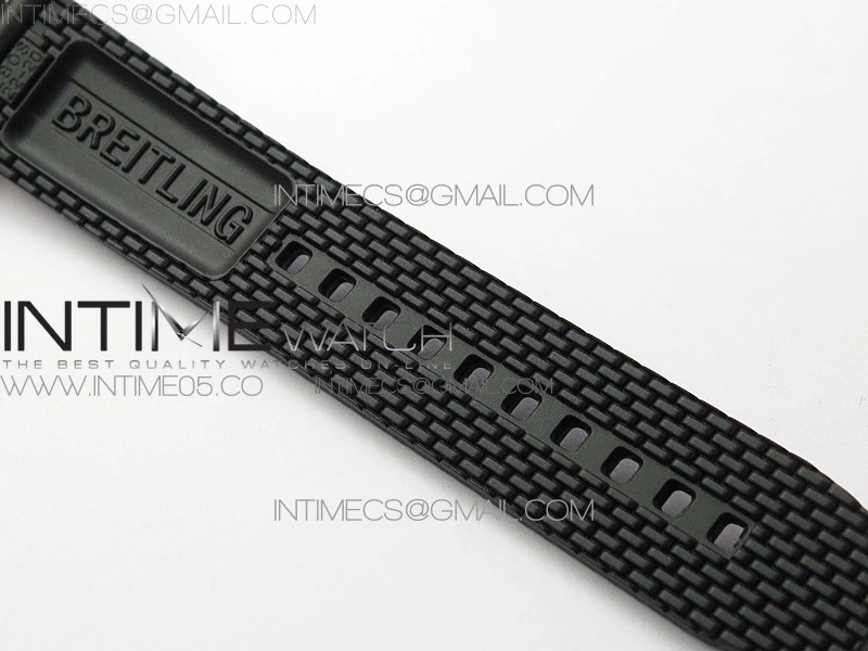 SuperOcean 42mm AB2010 RG B50 1:1 Best Edition Black Dial Black Ceramic Bezel on Black Rubber strap A2824