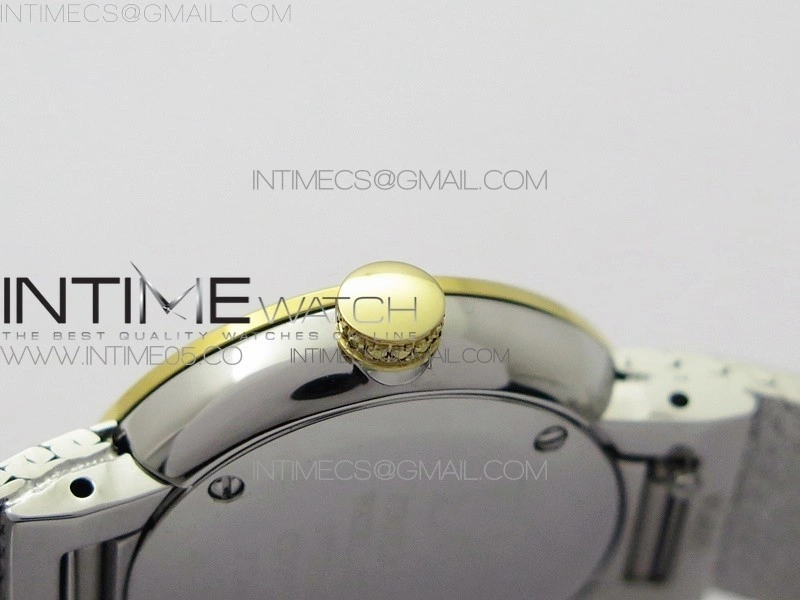 La d de dior satine SS YG Crystal Bezel 8848F 1:1 Best Edition White MOP Dial on SS bracelet Swiss Quartz