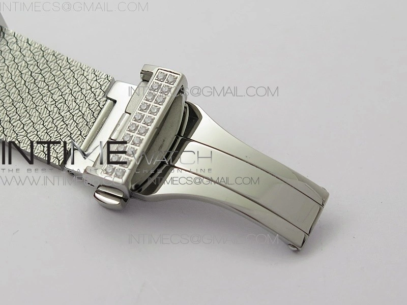 La d de dior satine SS RG Crystal Bezel 8848F 1:1 Best Edition White MOP Dial on SS bracelet Swiss Quartz