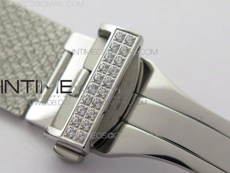 La d de dior satine SS RG Crystal Bezel 8848F 1:1 Best Edition White MOP Dial on SS bracelet Swiss Quartz