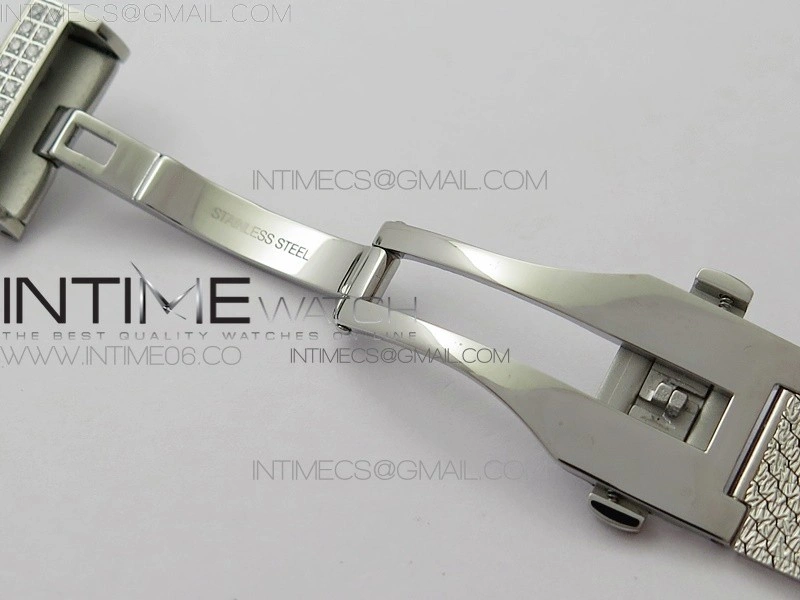 La d de dior satine SS RG Crystal Bezel 8848F 1:1 Best Edition White MOP Dial on SS bracelet Swiss Quartz