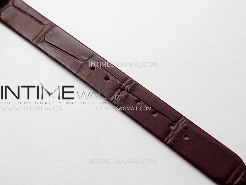 Baignoire Watch RG Diamond Bezel AF 1:1 Best Edition Silver Dial On Black Croco Strap RONDA Quartz