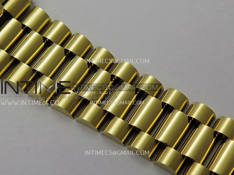 Day Date 128238 36mm YG KF 1:1 Best Edition Green Ombre Dial Diamond Marker On President Bracelet A2836