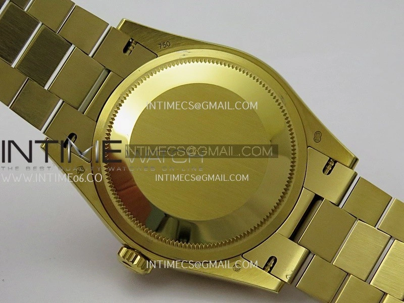 Day Date 128238 36mm YG KF 1:1 Best Edition Green Ombre Dial Diamond Marker On President Bracelet A2836
