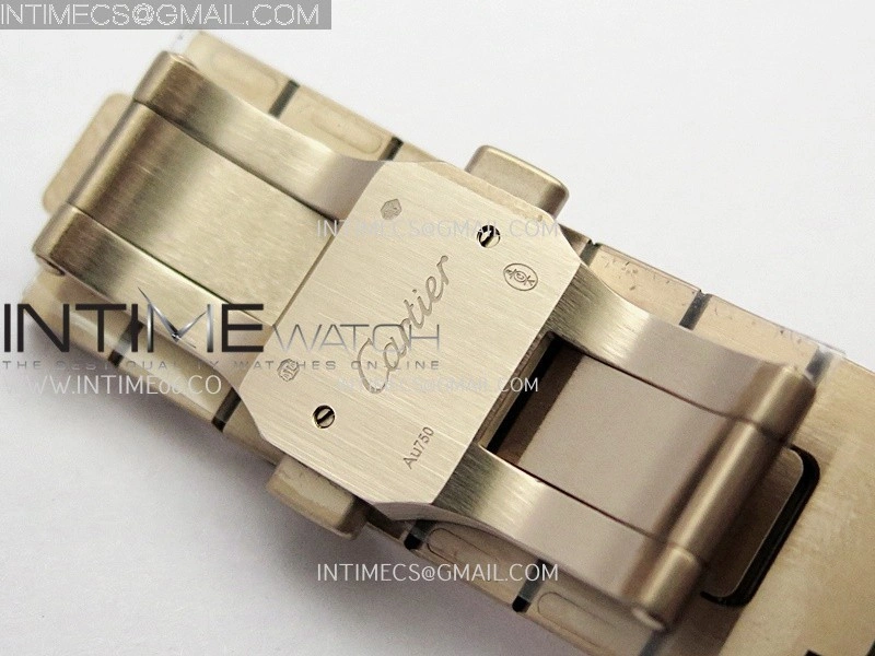 Santos Skeleton Black RG Rich Factory 1:1 Best Skeleton Dial On RG SmartLink Bracelet 9611MC Super Clone