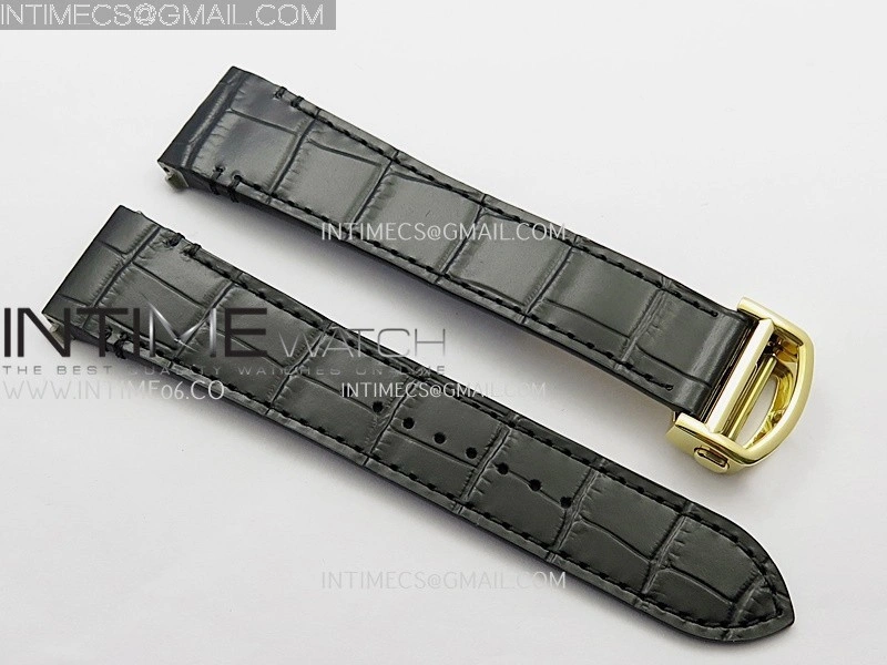 Santos Skeleton Black YG Rich Factory 1:1 Best Skeleton Dial On YG SmartLink Bracelet 9611MC Super Clone