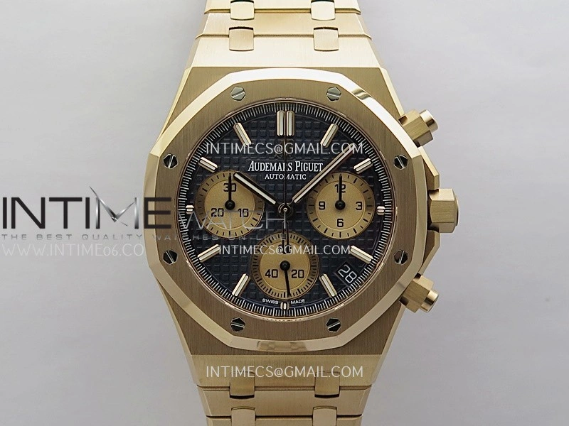 Royal Oak Chrono 26240OR RG V2 APSF 1:1 Best Edition Blue Dial RG Subdial On RG Bracelet SA4401 Super Clone