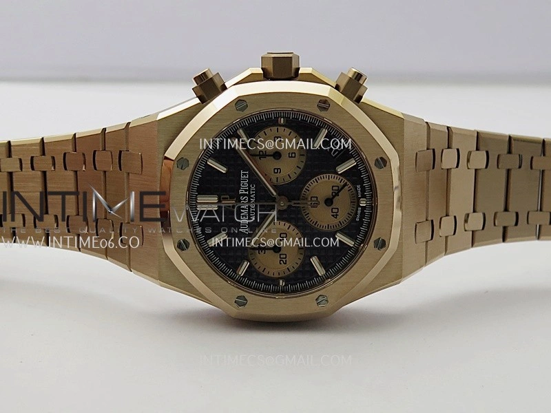 Royal Oak Chrono 26240OR RG V2 APSF 1:1 Best Edition Blue Dial RG Subdial On RG Bracelet SA4401 Super Clone