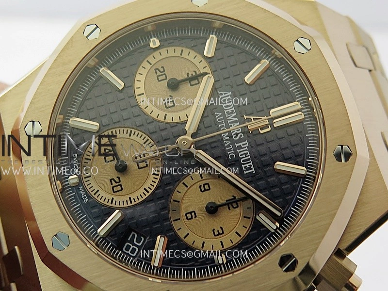 Royal Oak Chrono 26240OR RG V2 APSF 1:1 Best Edition Blue Dial RG Subdial On RG Bracelet SA4401 Super Clone