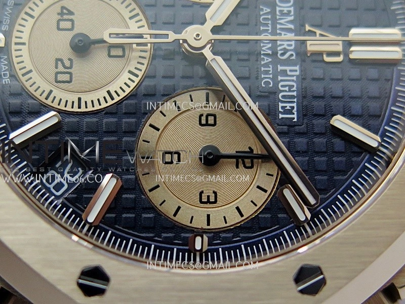 Royal Oak Chrono 26240OR RG V2 APSF 1:1 Best Edition Blue Dial RG Subdial On RG Bracelet SA4401 Super Clone