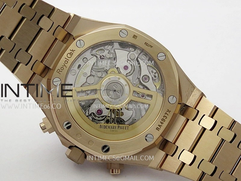 Royal Oak Chrono 26240OR RG V2 APSF 1:1 Best Edition Blue Dial RG Subdial On RG Bracelet SA4401 Super Clone