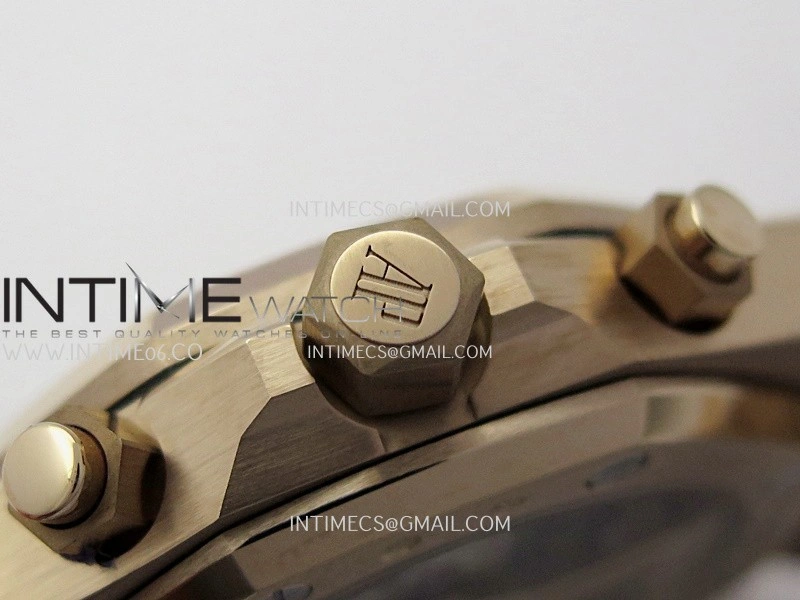 Royal Oak Chrono 26240OR Frosted RG V2 APSF 1:1 Best Edition Blue Dial RG Subdial On RG Bracelet SA4401 Super Clone