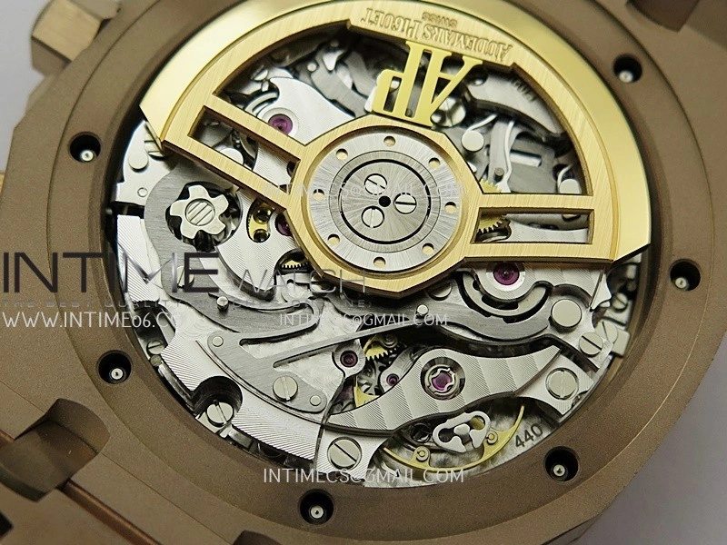 Royal Oak Chrono 26240OR Frosted RG V2 APSF 1:1 Best Edition Blue Dial RG Subdial On RG Bracelet SA4401 Super Clone