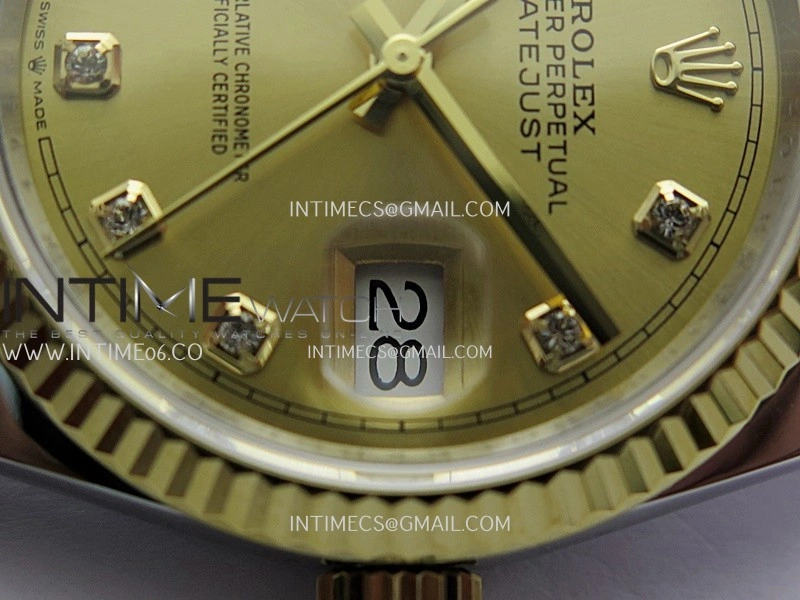 DateJust 36mm 126233 SS YG V2 QF 1:1 Best Edition Gold Dial Diamond Marker On SS YG Jubilee Bracelet SH3235