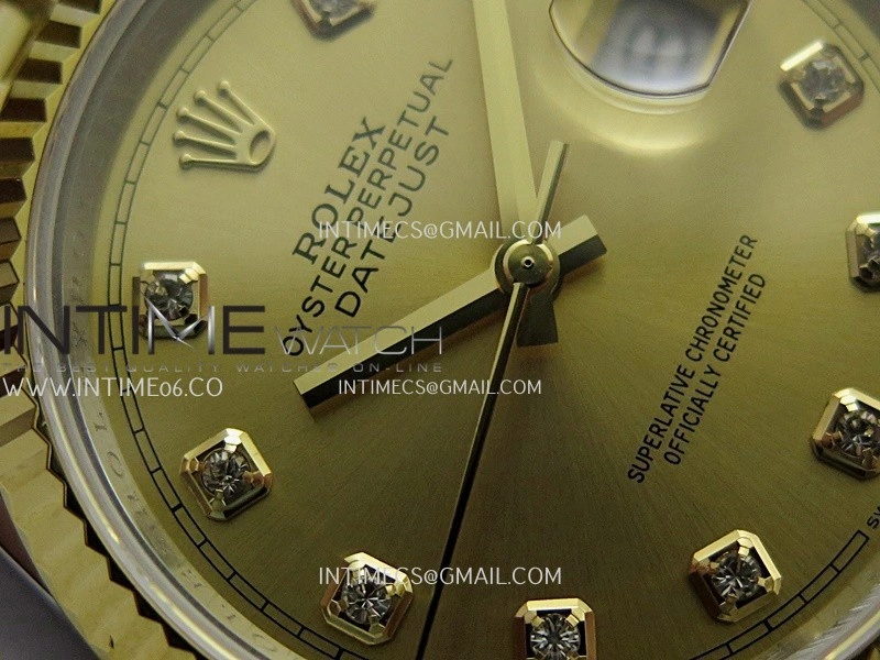 DateJust 36mm 126233 SS YG V2 QF 1:1 Best Edition Gold Dial Diamond Marker On SS YG Jubilee Bracelet SH3235