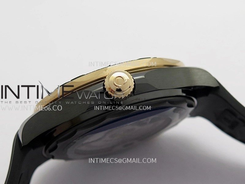 Seamaster Diver 300M Ceramic RG V4 VSF 1:1 Best Edition Black Dial On Black Rubber Strap Asian Super Clone 8806