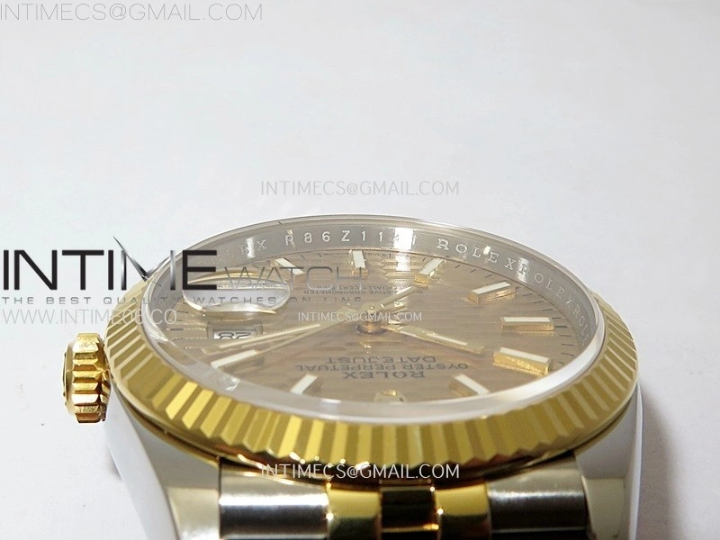 DateJust 36 SS 126233 904L SS YG VSF 1:1 Best Edition Gold Fluted Dial Sticks Markers on Jubilee Bracelet VS3235
