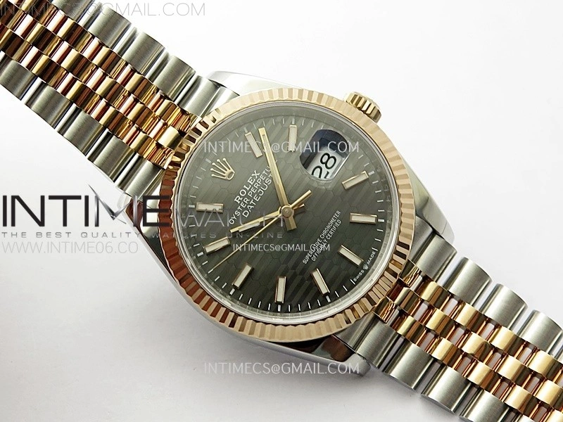 DateJust 36 SS 126231 904L SS RG VSF 1:1 Best Edition Gray Fluted Dial Sticks Markers on Jubilee Bracelet VS3235