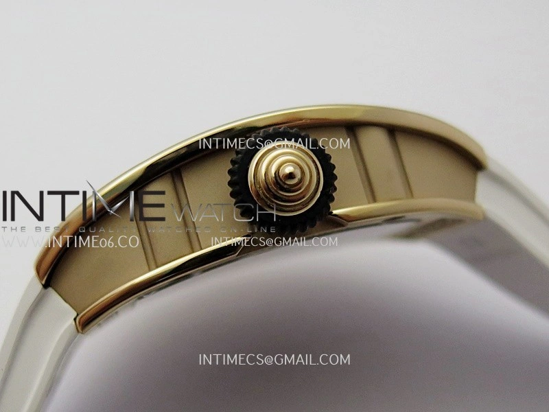 RM07 Paved Diamonds Bezel RG ZF Best Edition Diamonds Skeleton Dial On White Rubber Strap Asian CRMA2 Clone