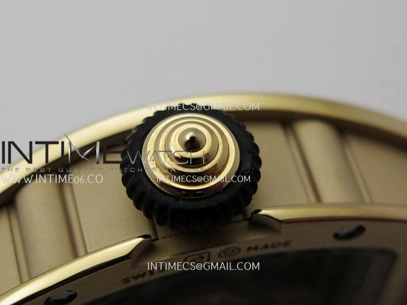 RM07 Paved Diamonds Bezel RG ZF Best Edition Diamonds Skeleton Dial On White Rubber Strap Asian CRMA2 Clone