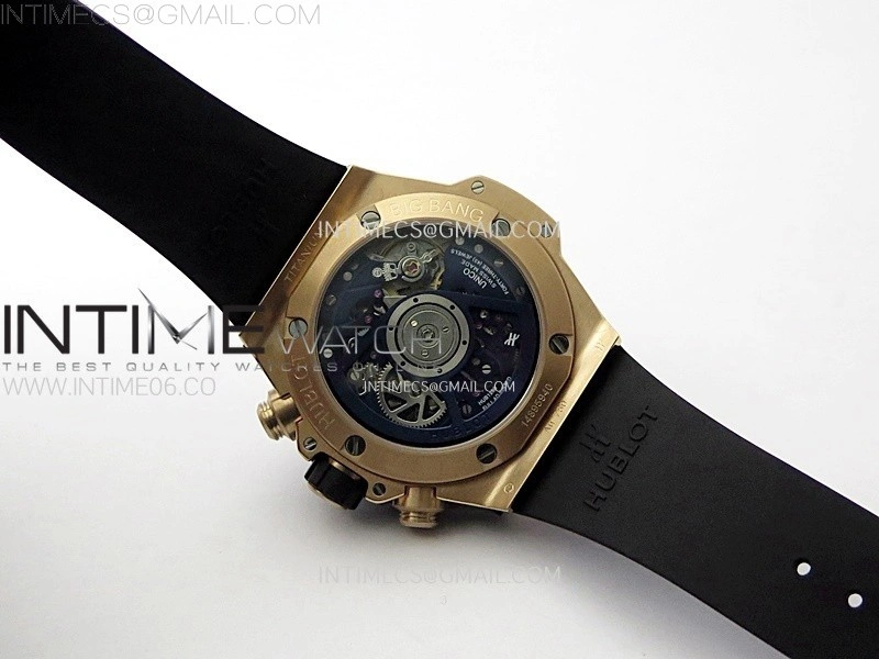 Hublot Big Bang Unico 42mm RG Ceramic Bezel BBF 1:1 Best Edition Blue Skeleton Dial on Blue Rubber Strap A1280