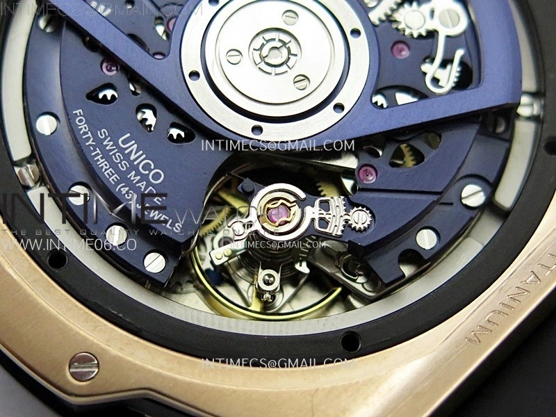 Hublot Big Bang Unico 42mm RG Ceramic Bezel BBF 1:1 Best Edition Blue Skeleton Dial on Blue Rubber Strap A1280