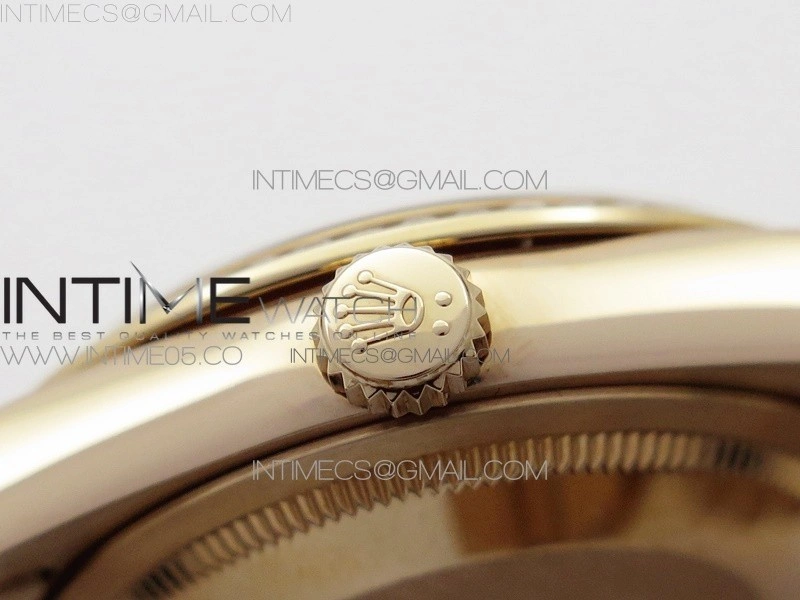 Day-Date 36 128235 RG Crystal BP Best Edition Gray Crystal Marker Dial on RG President Bracelet A2836