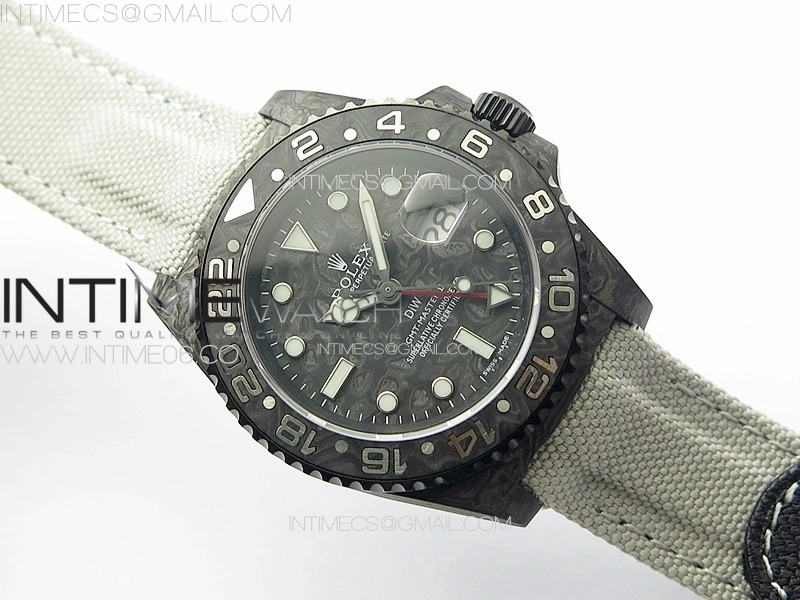 GMT Carbon DIWF Best Edition Carbon Dial on White Nylon Strap SA3285 CHS