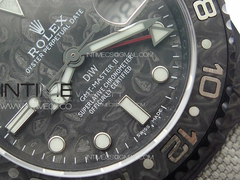 GMT Carbon DIWF Best Edition Carbon Dial on White Nylon Strap SA3285 CHS