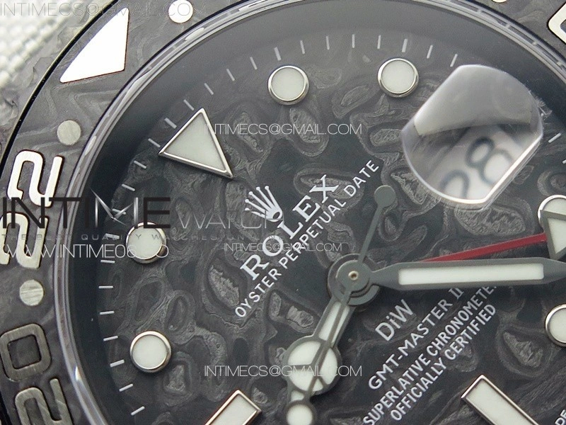 GMT Carbon DIWF Best Edition Carbon Dial on White Nylon Strap SA3285 CHS