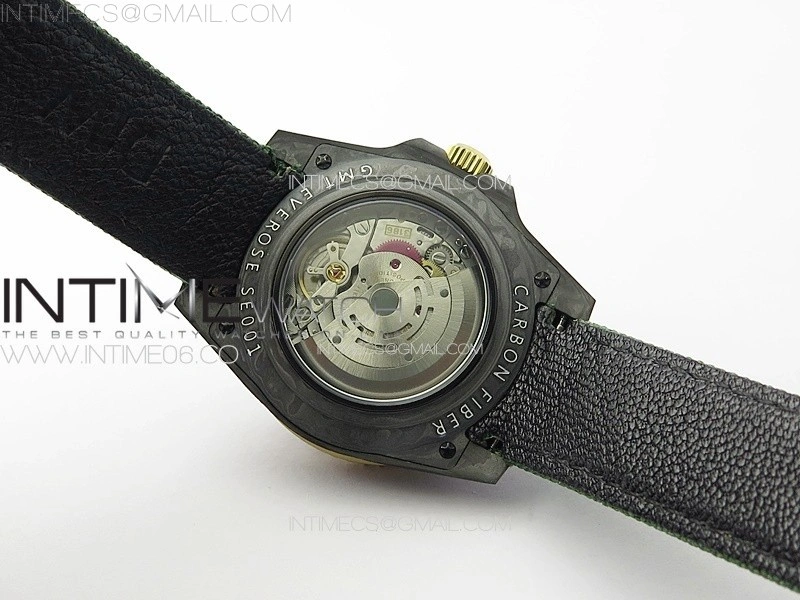 GMT Carbon DIWF Best Edition Gold Dial on Green Nylon Strap SA3285 CHS