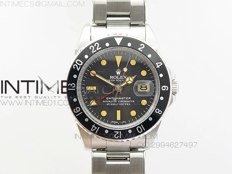 GMT-Master 16750 SS BP Best Black Bezel Vintage Markers A2836