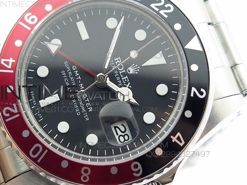 GMT-Master 16750 SS BP Best Black Red Bezel White Markers A2836