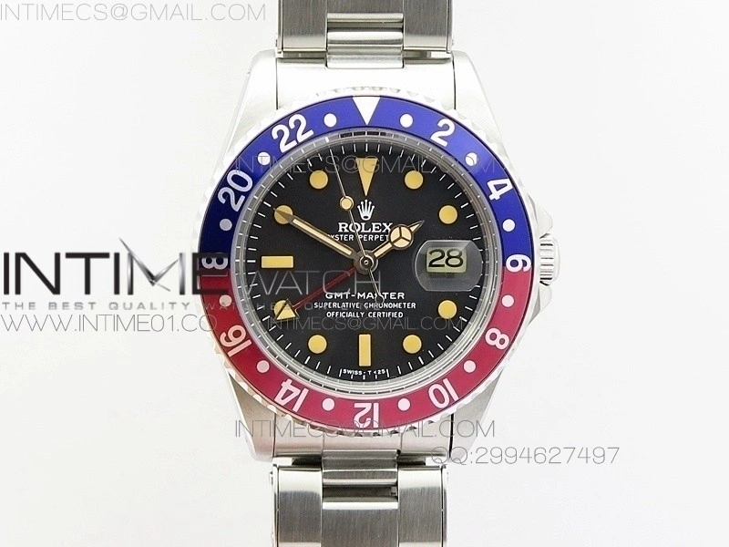GMT-Master 16750 SS BP Edition Blue Red Bezel Vintage Markers A2836