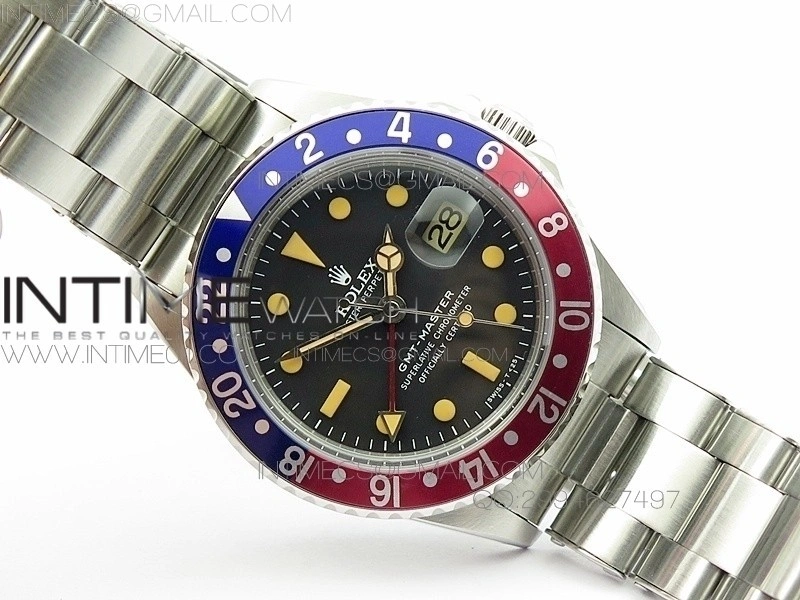 GMT-Master 16750 SS BP Edition Blue Red Bezel Vintage Markers A2836