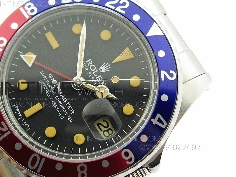 GMT-Master 16750 SS BP Edition Blue Red Bezel Vintage Markers A2836